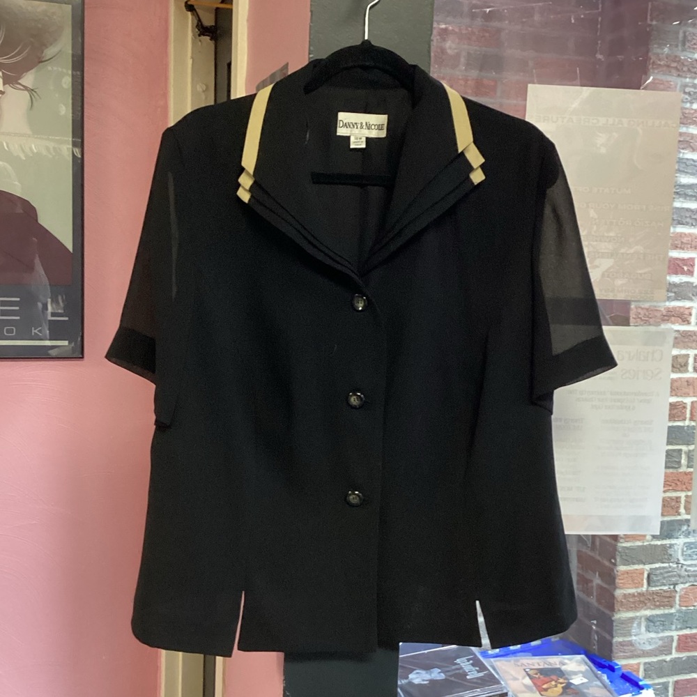 Danny & Nicole Elegant Blouse with Accent Collar